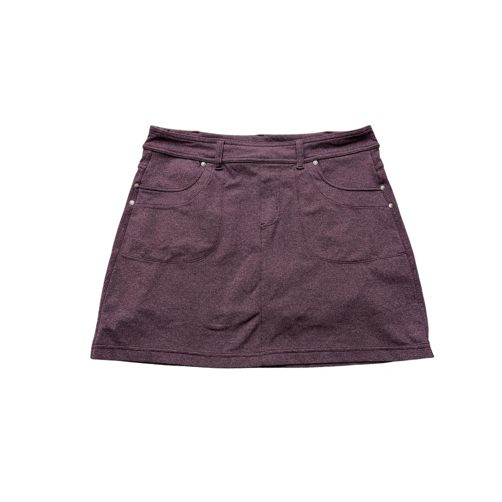 Athleta Skort Womens Medium Purple Knit Built In Shorts Pockets Pull On Athletic